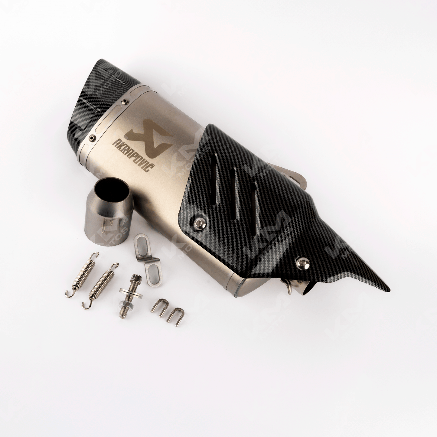 BAZUKA TRIANGULAR AKRAPOVICK FIBRA TITANIO KMS