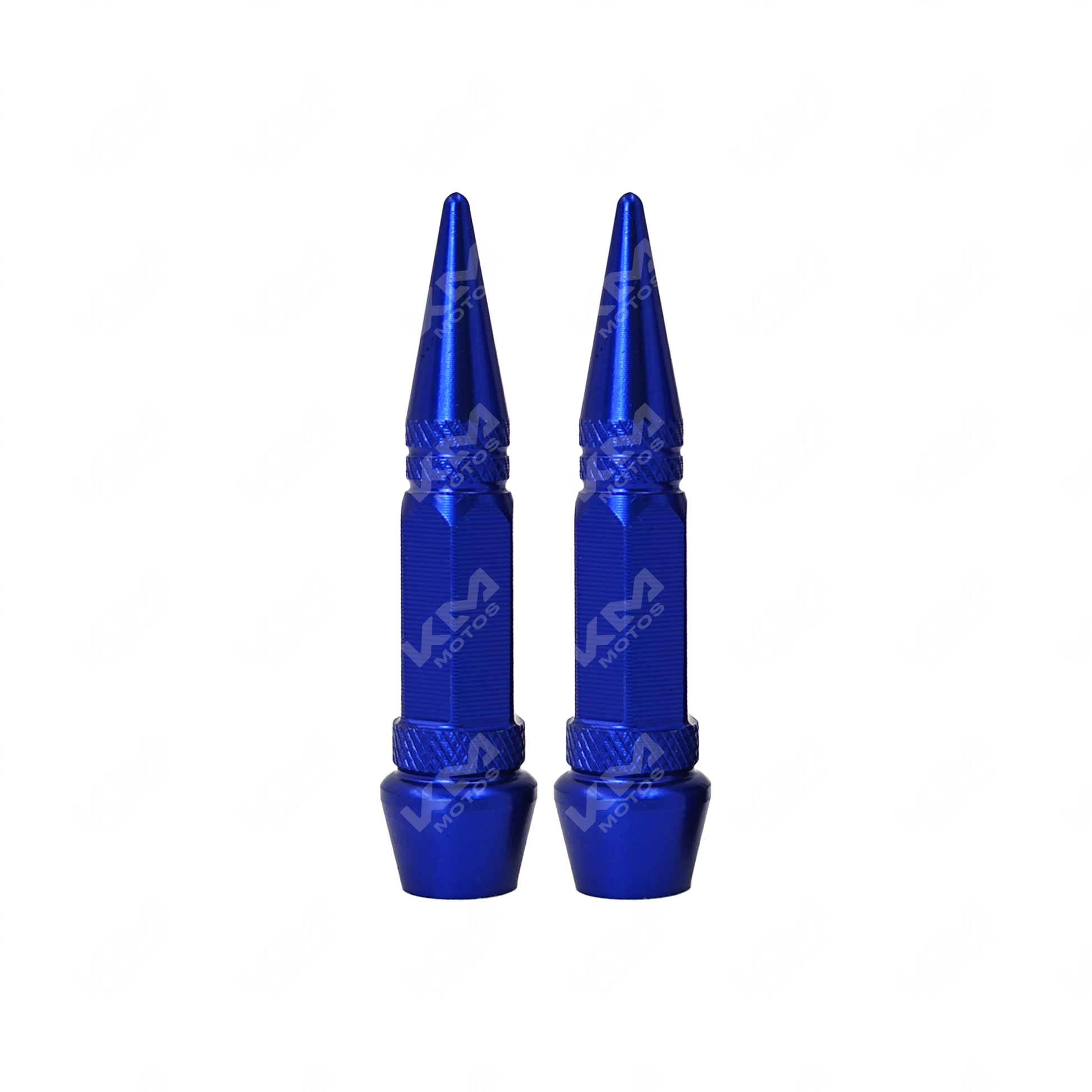 TAPON DE VALVULAS RACING 60MM PAR AZUL - KMMOTOSHN