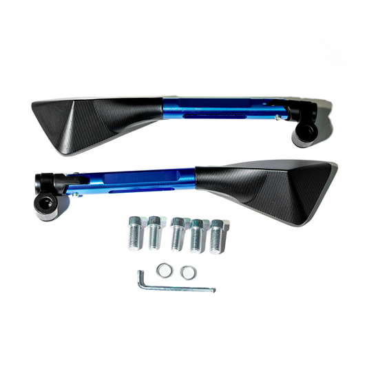 RETROVISORES RACING RIZOMA AZUL KMS - KMMOTOSHN
