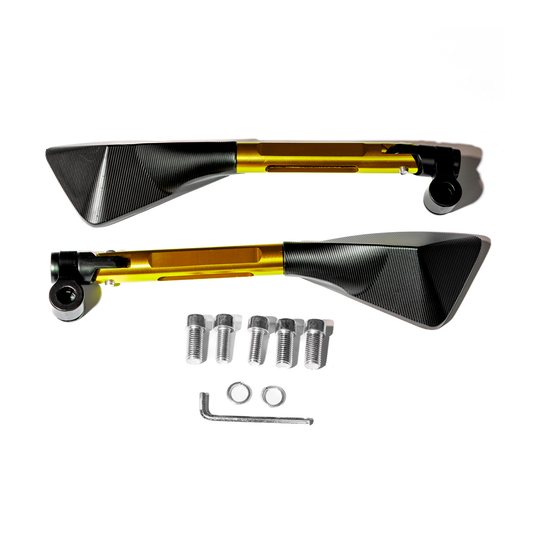 RETROVISORES RACING RIZOMA DORADO KMS - KMMOTOSHN