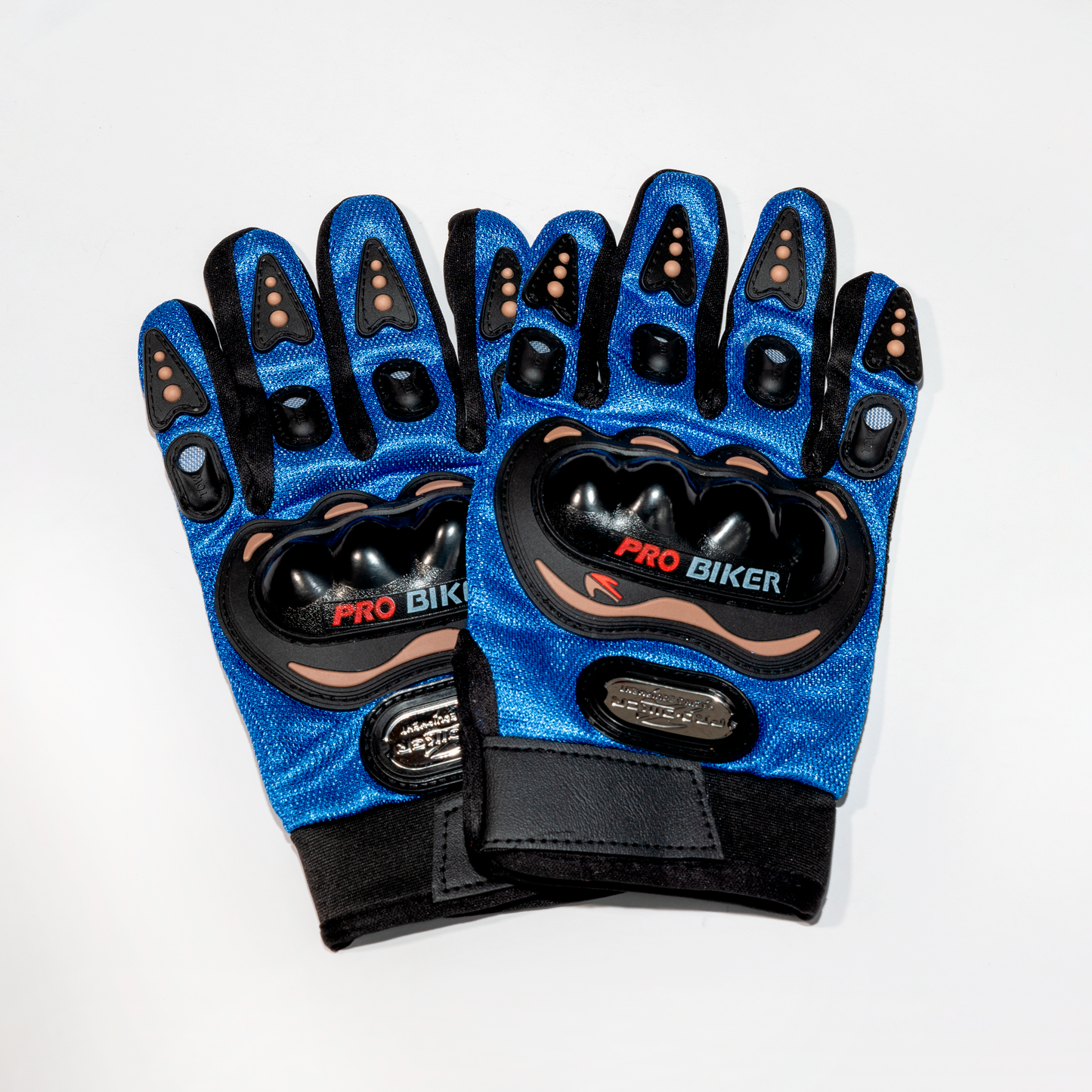GUANTES LARGOS + PROTECCION PRO BIKERS AZUL