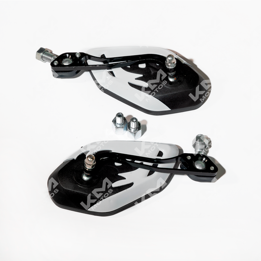 RETROVISORES BAJITOS M8/M10 LS01 BLANCO - KMMOTOSHN