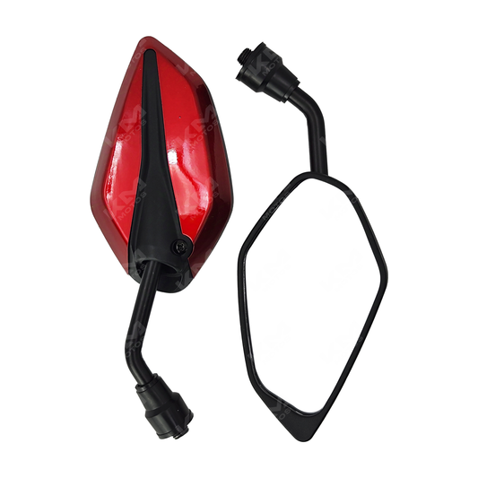 RETROVISORES BAJITOS M8/M10 LS02 ROJO - KMMOTOSHN