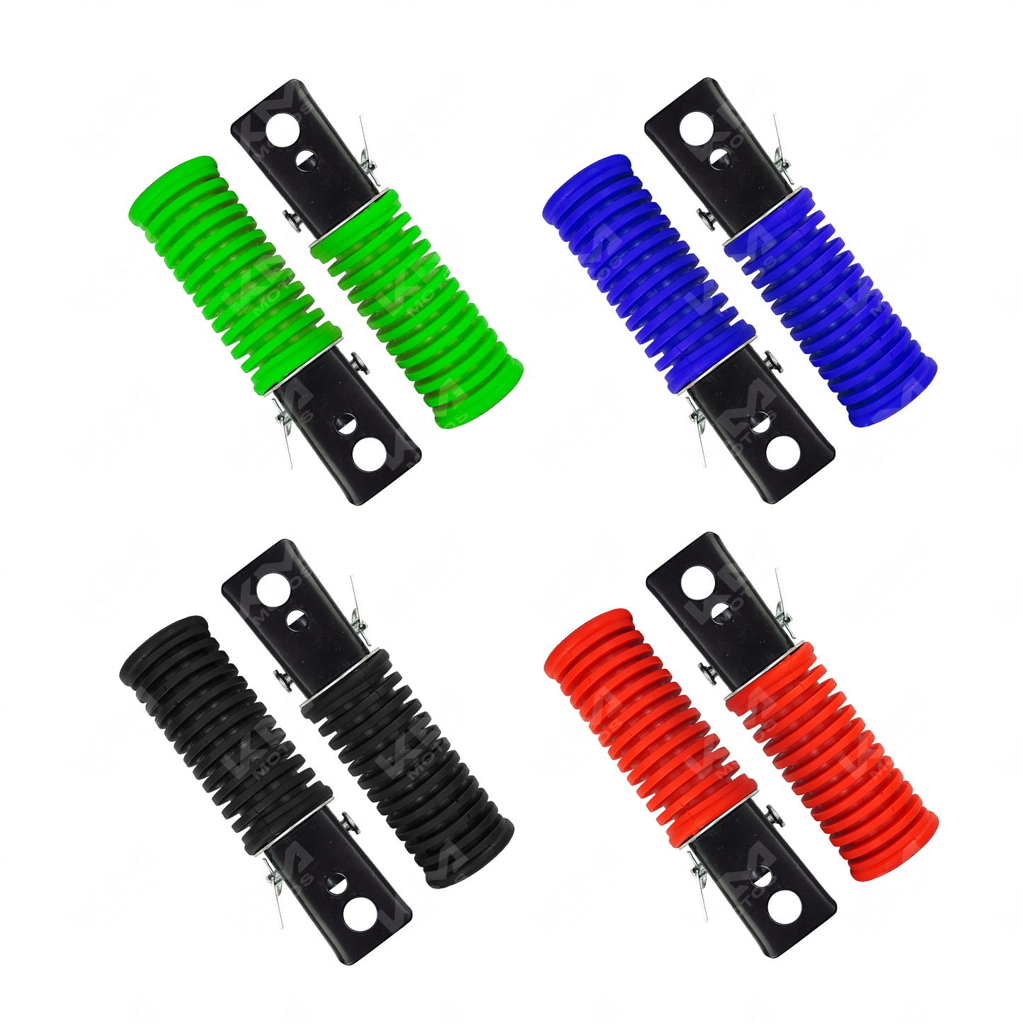 ESTRIBOS UNIVERSALES REDONDOS COLORES KMS - KMMOTOSHN