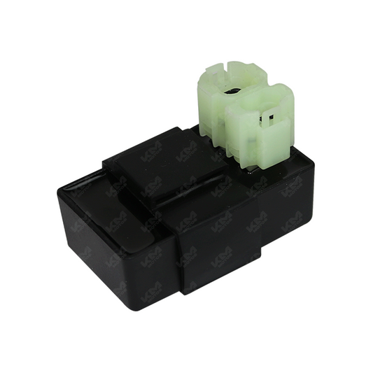 Unidad CDI KM Motos FT125, compatible con modelos sport y clásica, vista del componente en fondo neutro.