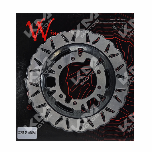 Disco de freno para ZX250R y GXT250R de KM Motos, imagen de un disco de freno resistente y duradero.
