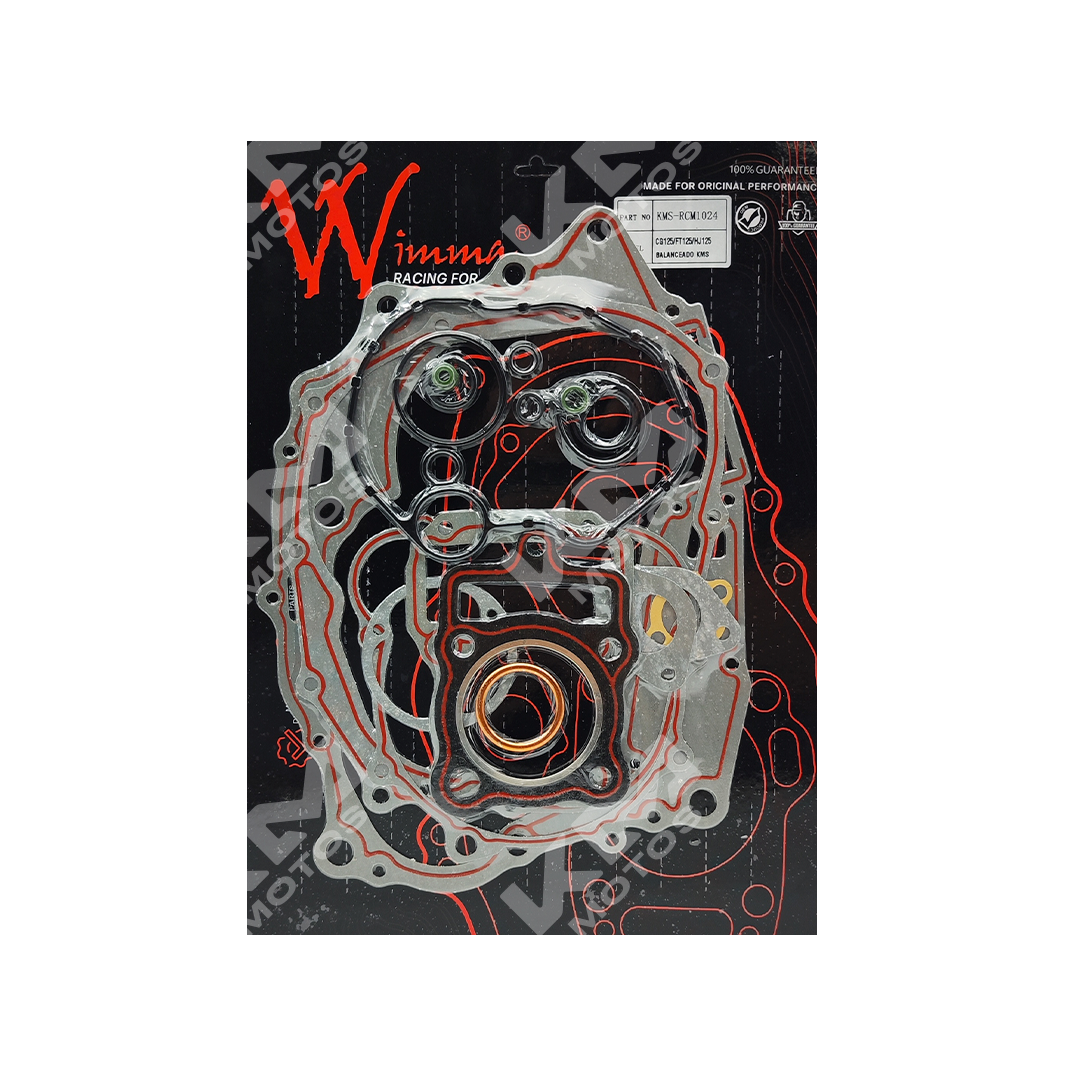 Empaque de culata Wima para motor CG150/ZX150L, no balanceado, compatible con KMS Wimma, imagen del empaque.