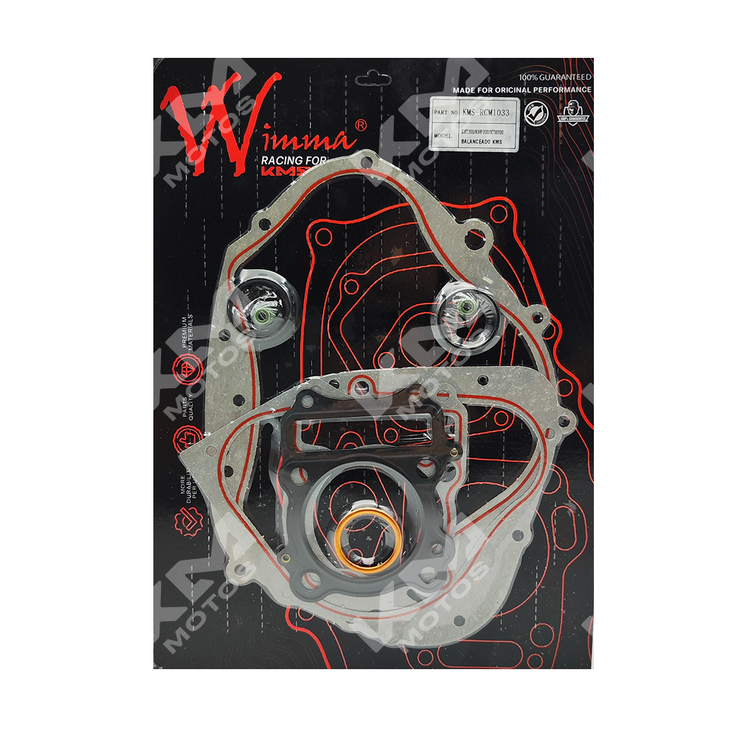 EMPAQUES DE MOTOR GXT200/KMF200/XTM200 WIMMA KMS