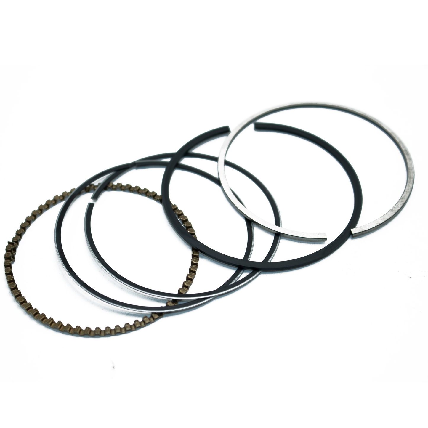 Set de anillos de pistón KM Motos para YBR125 y XTZ125, componentes de alta calidad para motor de motocicleta.