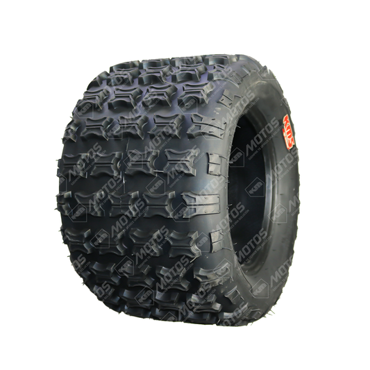 Llanta de 18x9.5x8 KMS para cuatrimoto, neumático 4PR, marca KM Motos, con diseño resistente y duradero.