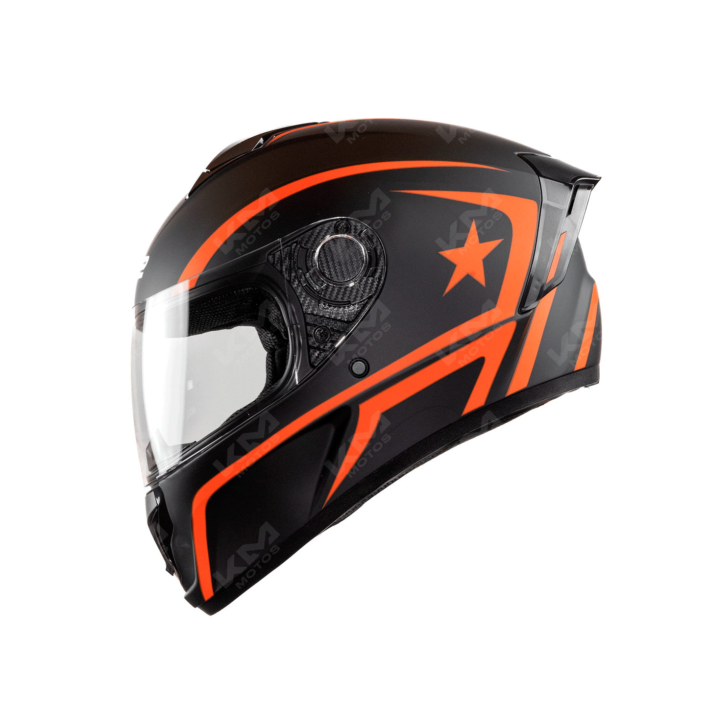 CASCO CERRADO NEGRO/ANARANJADO MATE DOT WLT111 HS2 V.C. "L"