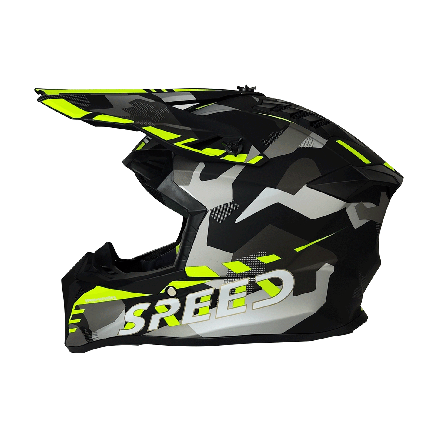 CASCO CROSS NEGRO/AMARILLO MATE SPEED DOT WLT127 HS2 "XL"
