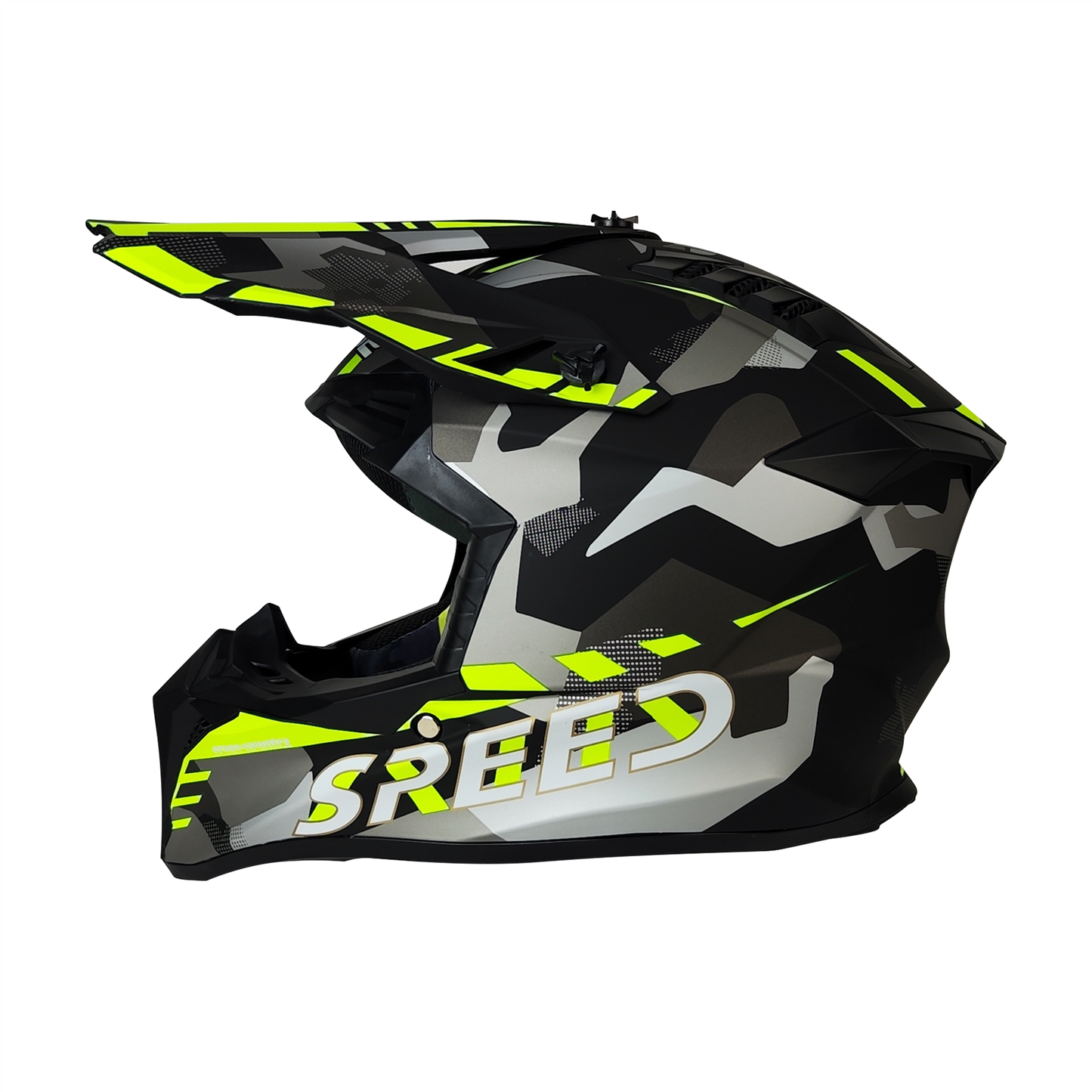 CASCO CROSS NEGRO/AMARILLO MATE DOT SPEED HS2 "M"