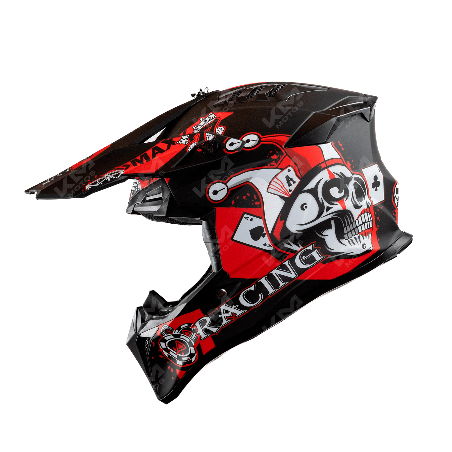 CASCO CROSS NEGRO MATE SKULL DOT WLT127 HS2 "XXL"
