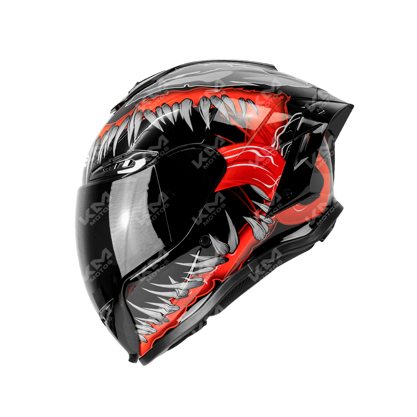 CASCO CERRADO NEGRO VENOM WLT109L DOT HS2 KMS V.N. "L" - KMMOTOSHN