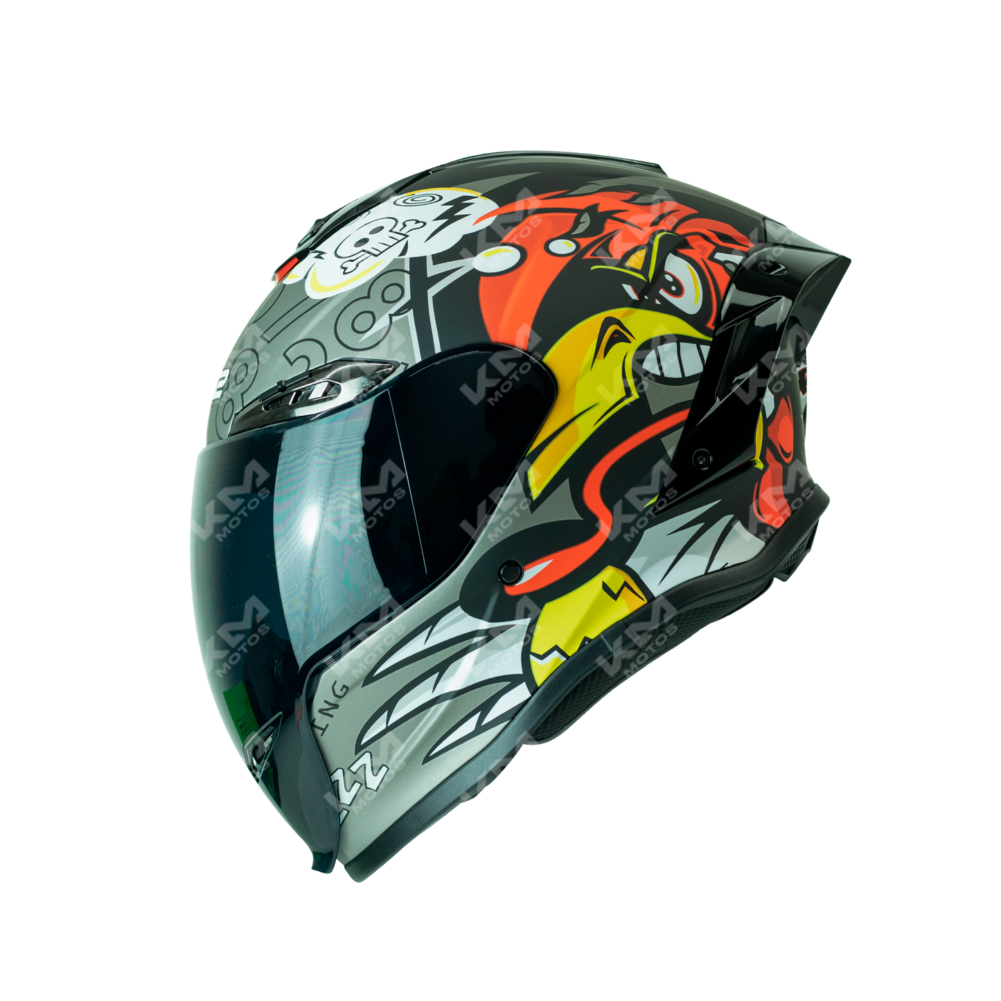 CASCO CERRADO NEGRO MATE LOONEY WLT109L DOT HS2 KMS V.N. "S" - KMMOTOSHN