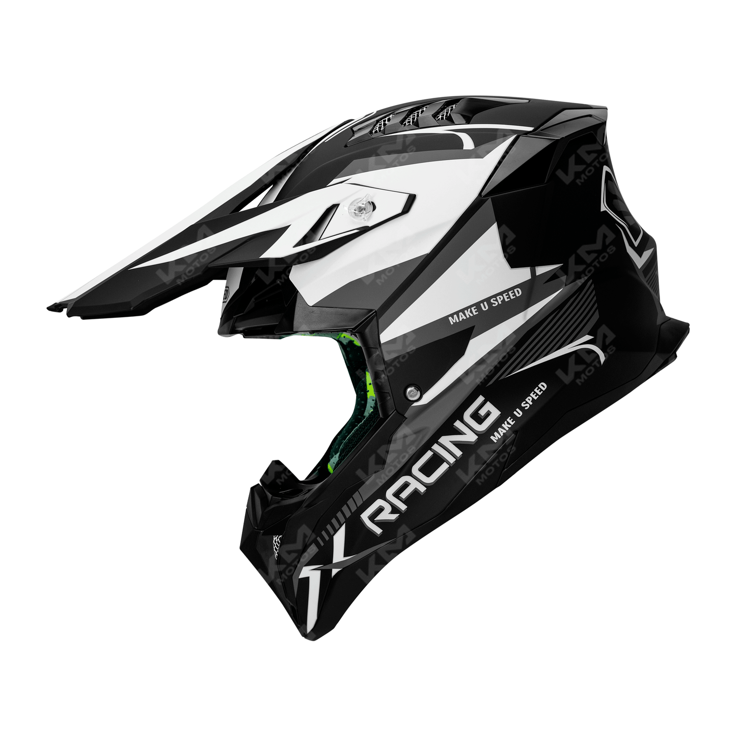 CASCO CROSS NEGRO/BLANCO MATE RANCING LS02 DOT WLT189 HS2 "L"
