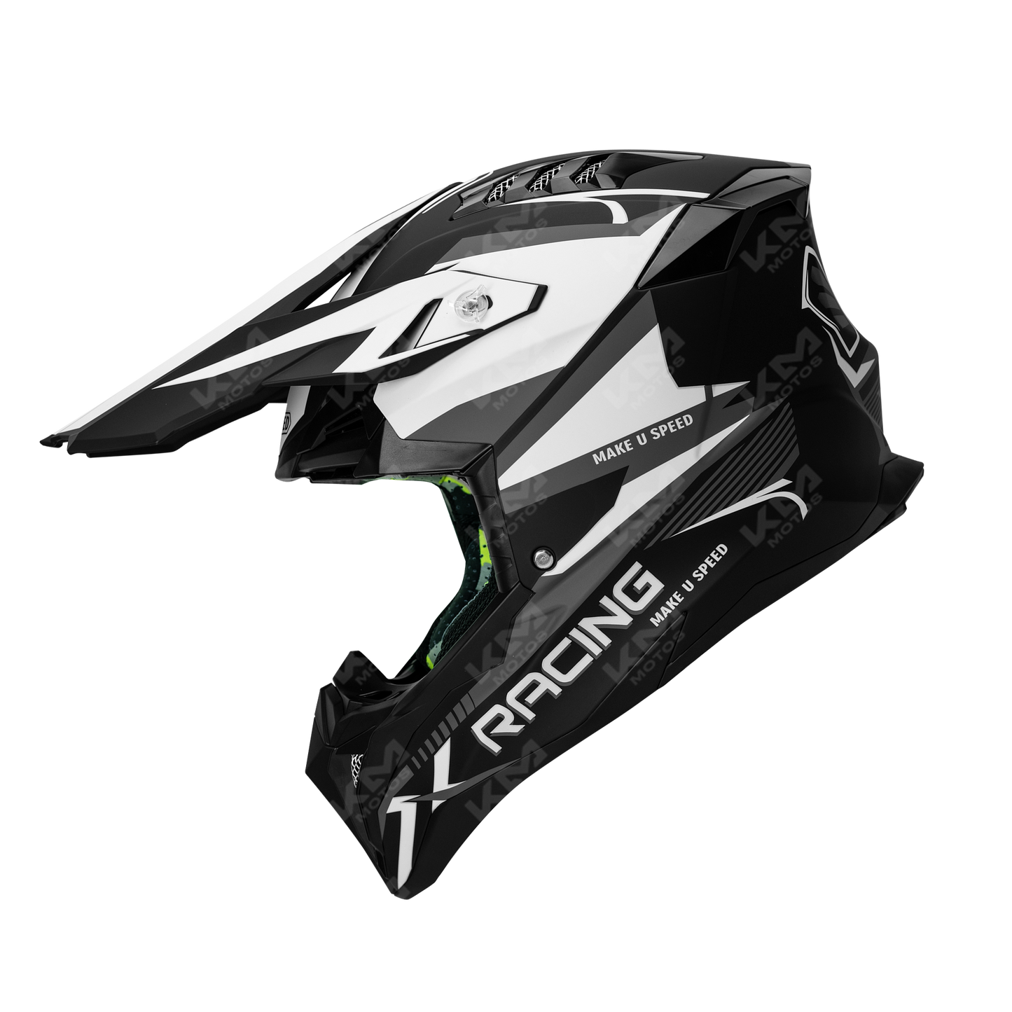 CASCO CROSS NEGRO/BLANCO RANCING LS02 DOT WLT189 HS2 "M"