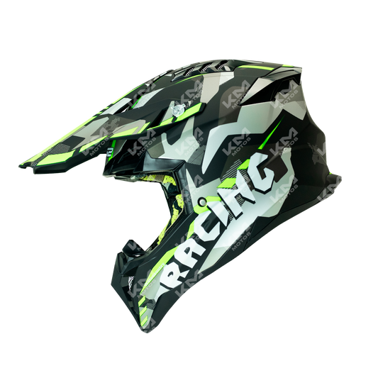 CASCO CROSS NEGRO/AMARILLO MATE SPEED MOTED DOT WLT189/WLT127 HS2 "M"