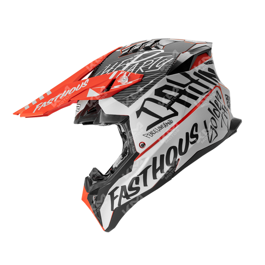 CASCO CROSS ROJO/BLANCO MATE FASTHOUSE DOT WLT189 HS2 "M"