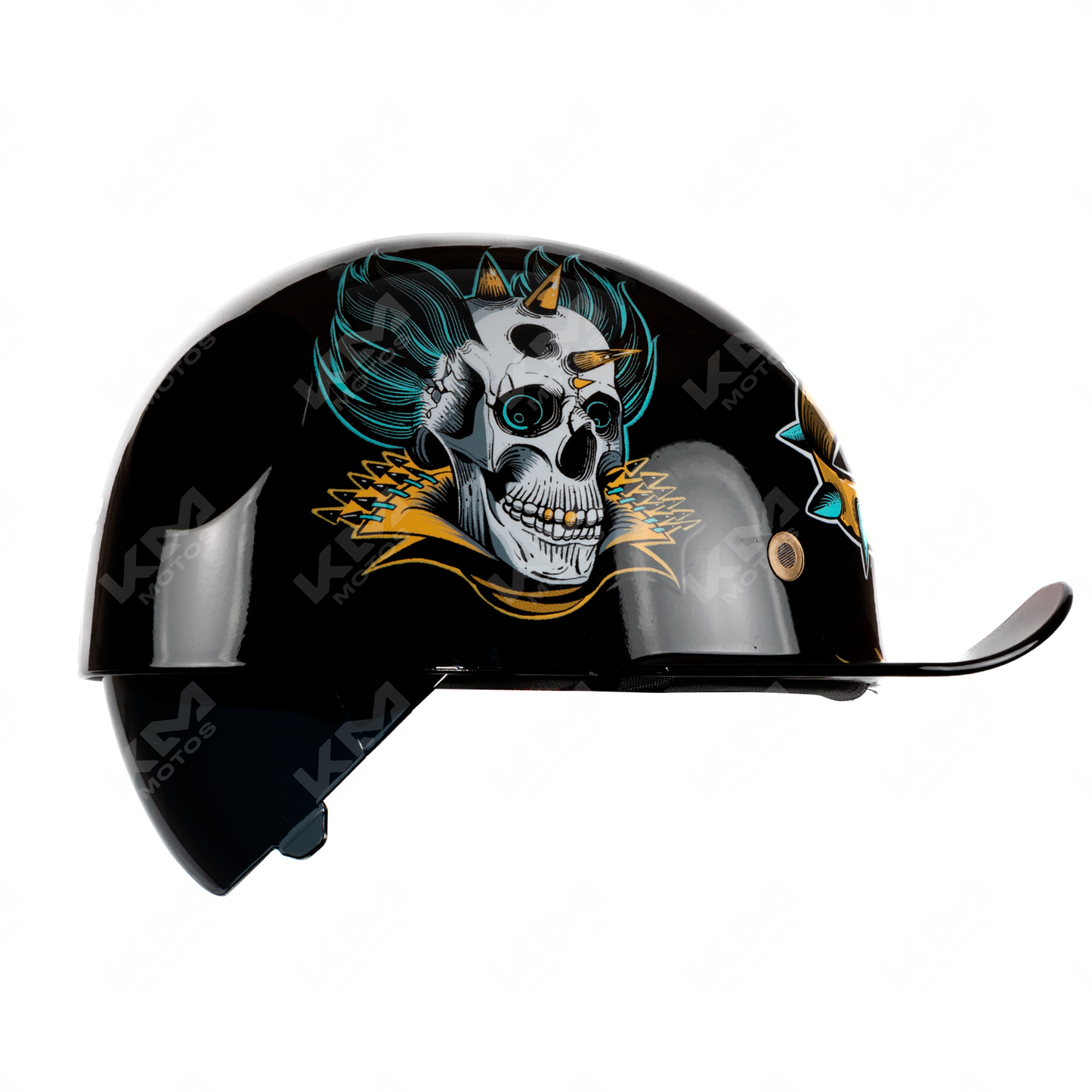 CASCO GORRITA NEGRO SKULL (PANDILLERO) + VISERA DOT WLT319 HS2 "XL"