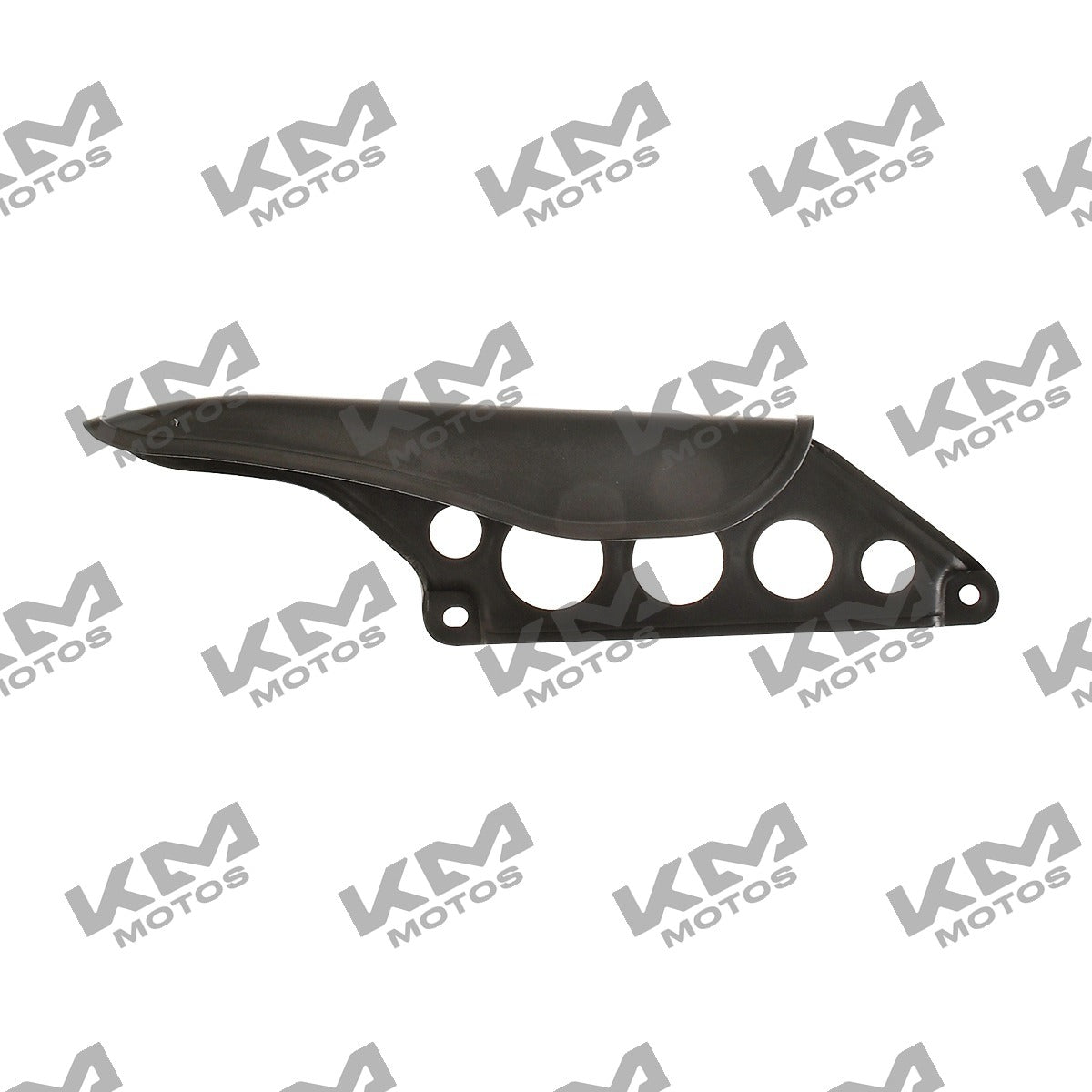 Sistema de chasis guarda cadena negro para Italika DM150 Sport, modelo ZDM200, con componentes originales en la imagen.