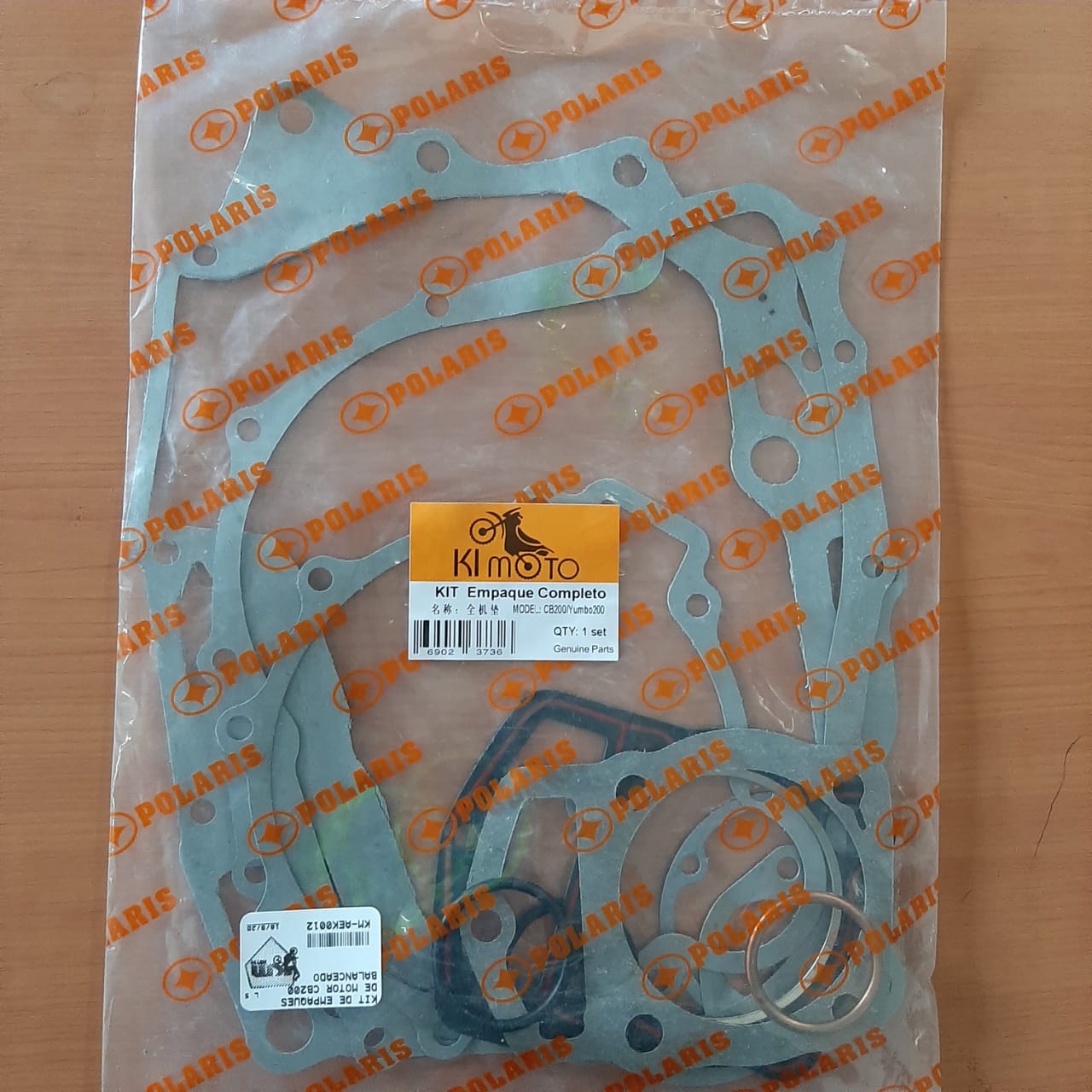 KIT DE EMPAQUES DE MOTOR CB200/YUMBO200