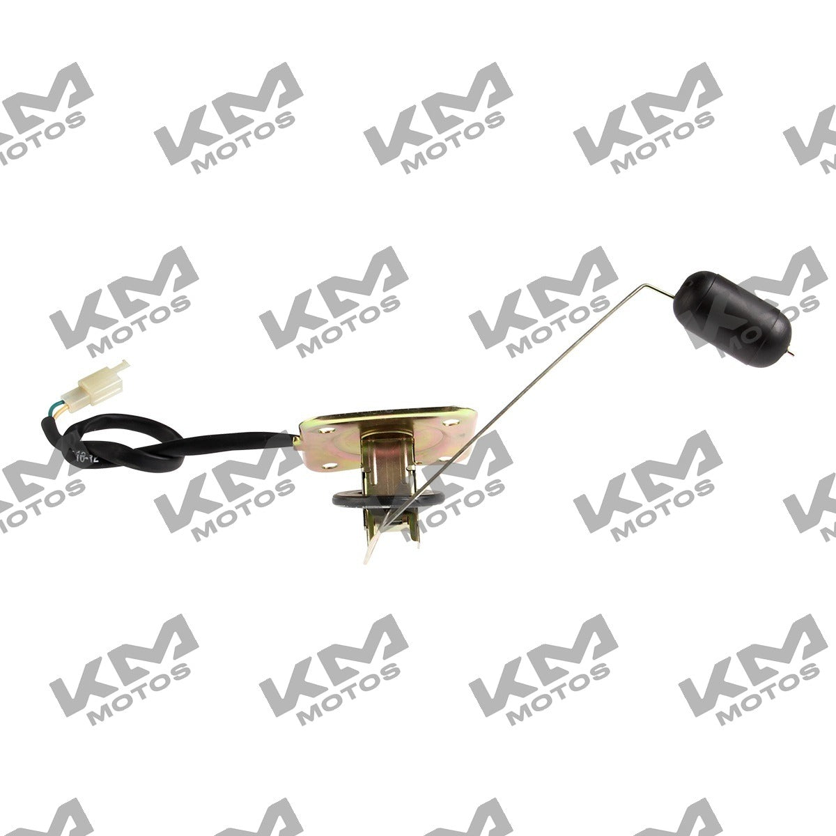 Sensor de combustible Italika DM150 en sistema de combustión, vista del componente original F17030070 en color negro.