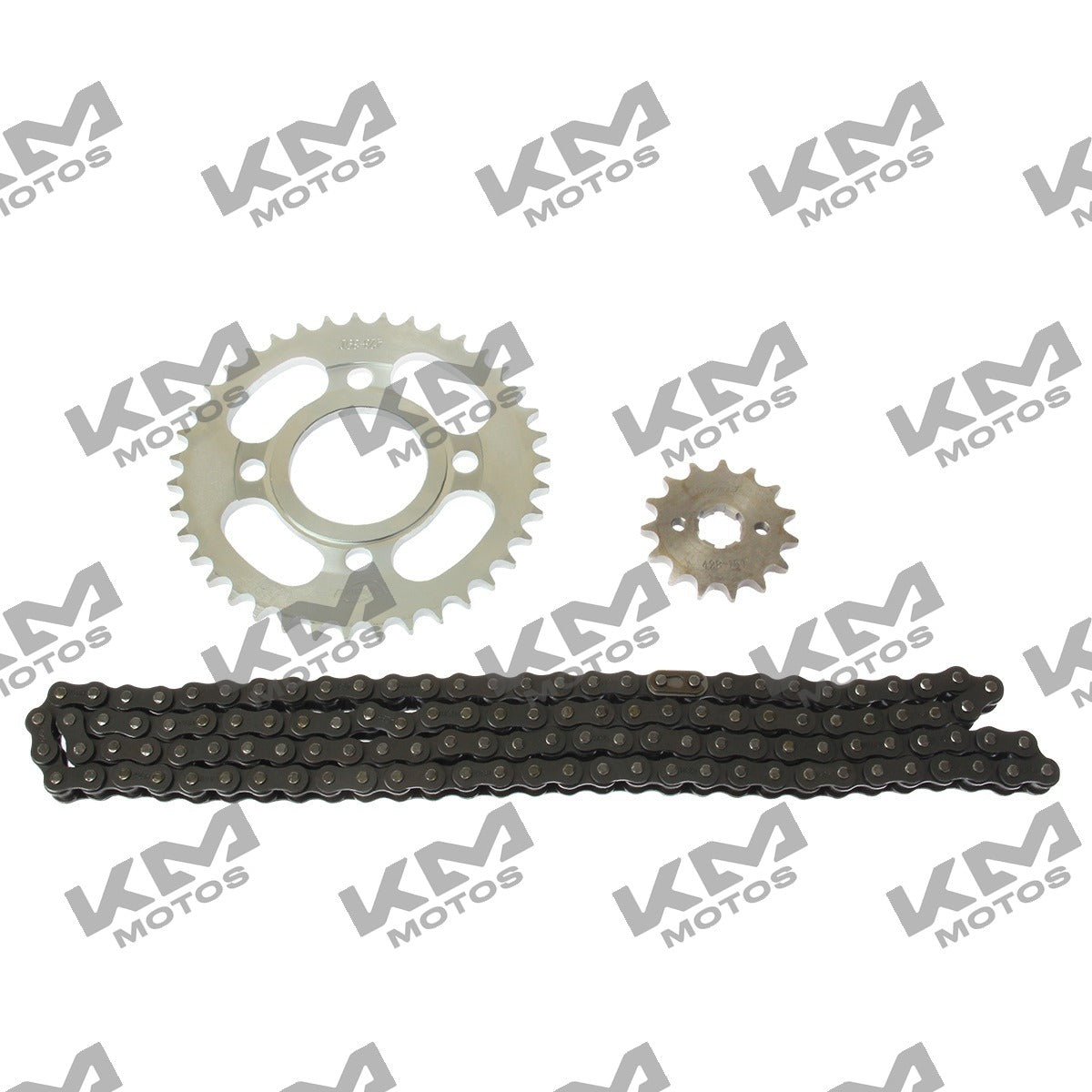 Sistema de tracción Italika RC150 FT150G, kit de arrastre original en imagen, para motocicleta Italika.