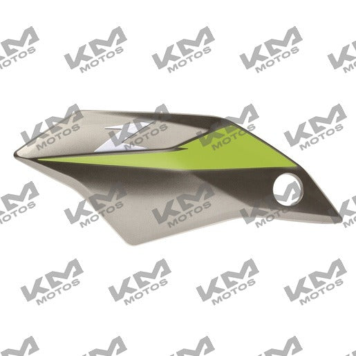 Cubierta de tanque izquierda para sistema de chasis Italika 250z en color grafito, parte original F13012009.
