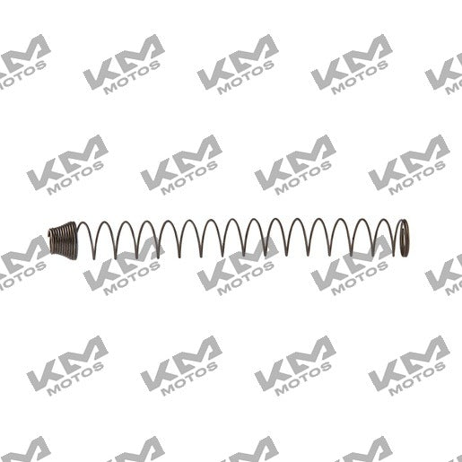 Resorte tensor de cadena Italika FT115 DT110 para sistema de chasis, en color negro y colocado en la cadena del motor.