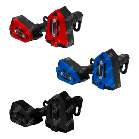 SET DE SLIDERS (TRIANGULAR) YAMAHA FZ16 (COLORES VARIOS) - KMMOTOSHN