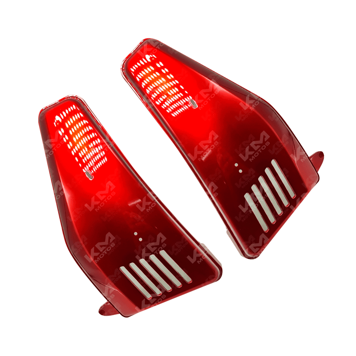 TAPADERAS LATERALES FT125/CG125 ROJO - KMMOTOSHN