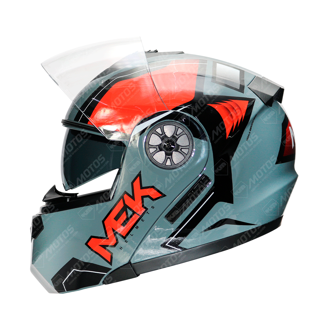 CASCO MODULAR MK759 DOBLE/VISOR SPORT MAVRIC GRIS/ROJO BRILLANTE