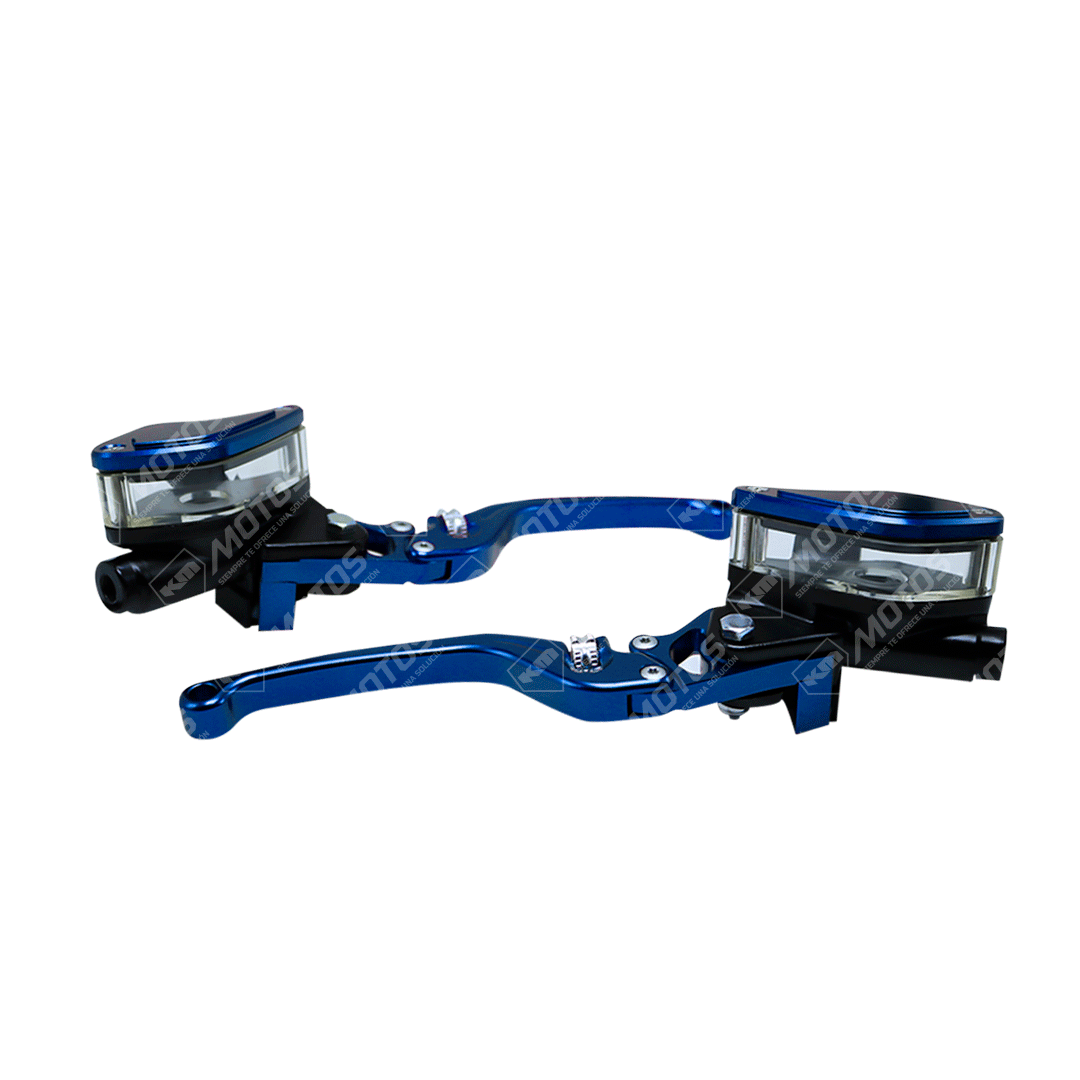BOMBAS DE FRENO Y CLUTCH RACING AZUL COMPLETAS