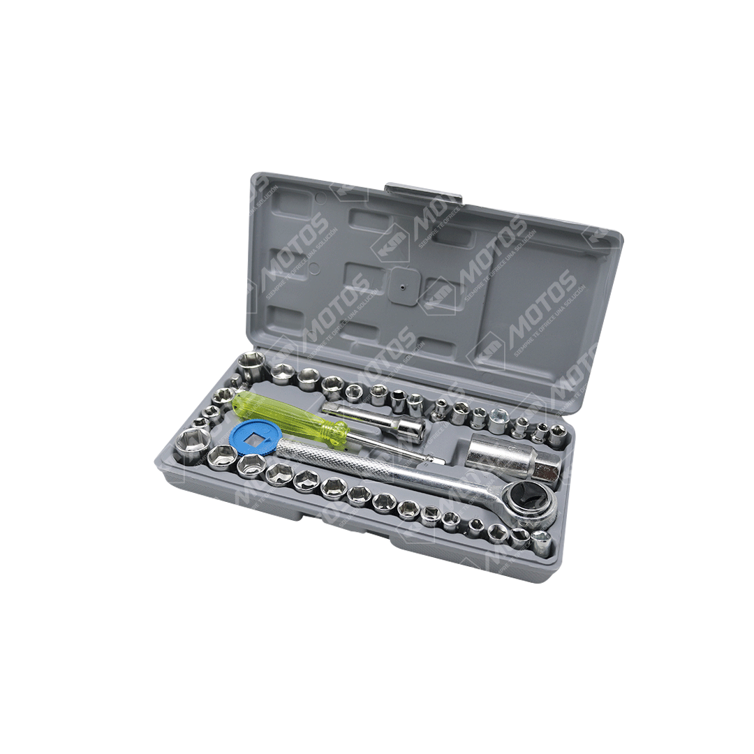 KIT DE CUBOS 1/4" - 3/8" + RASH 40PCS - KMMOTOSHN