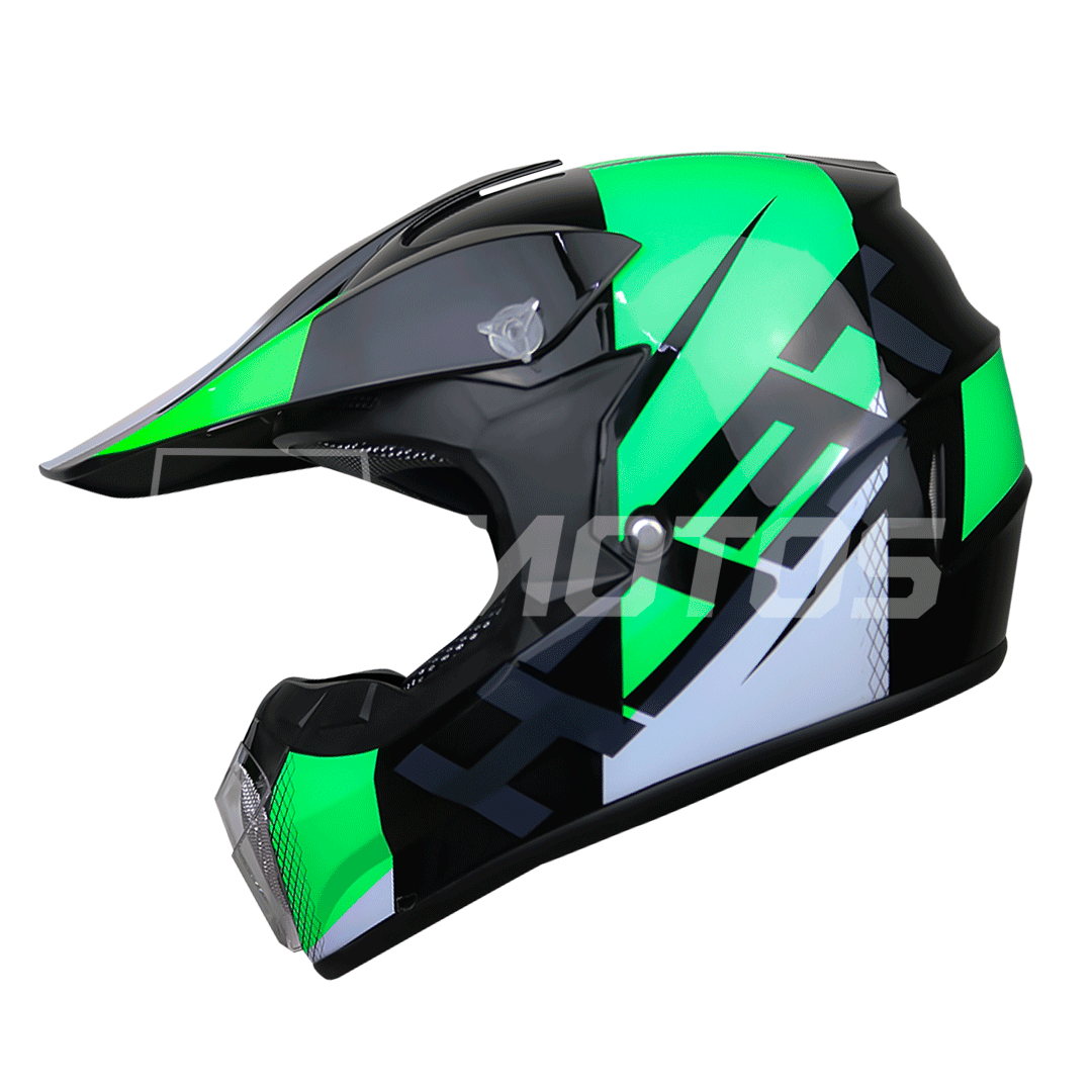 CASCO CROSS C7 RACING FELL NEGRO/VERDE