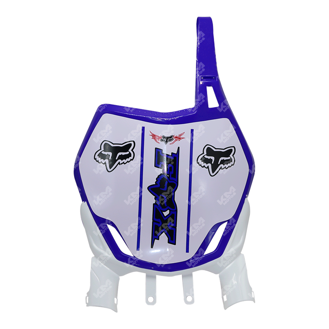 PORTA NUMERO + STIKERS AZUL