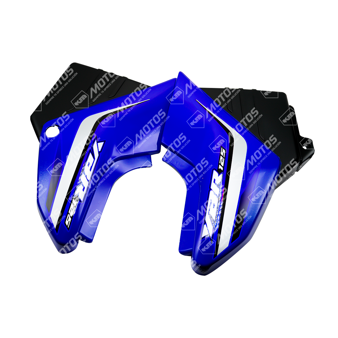 TAPADERAS LATERALES YBR125 -E/-ED/-G AZUL