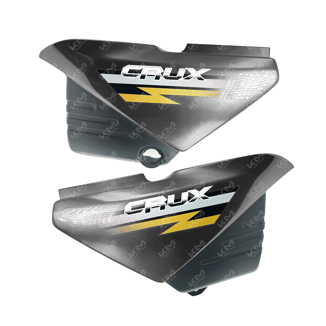 TAPADERAS LATERALES CRUX110 GRIS - KMMOTOSHN