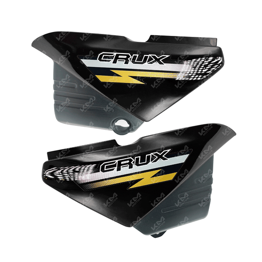 TAPADERAS LATERALES CRUX110 NEGRO - KMMOTOSHN