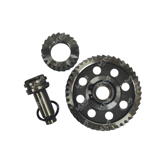 ARBOL DE LEVAS CG125 (KIT DE TIEMPO, ENGRANAJES Y PASADOR) - KMMOTOSHN