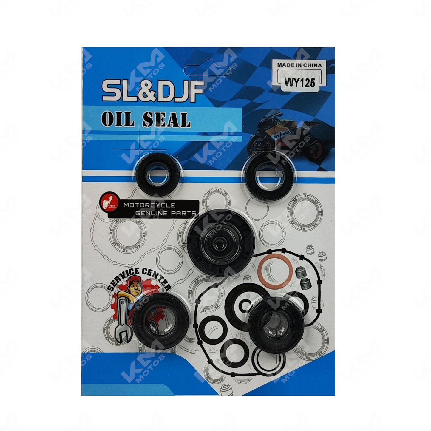 Sellos de motor KM Motos WY125 y CG125, retenedores de cadena, imagen del producto KM-FS0060.