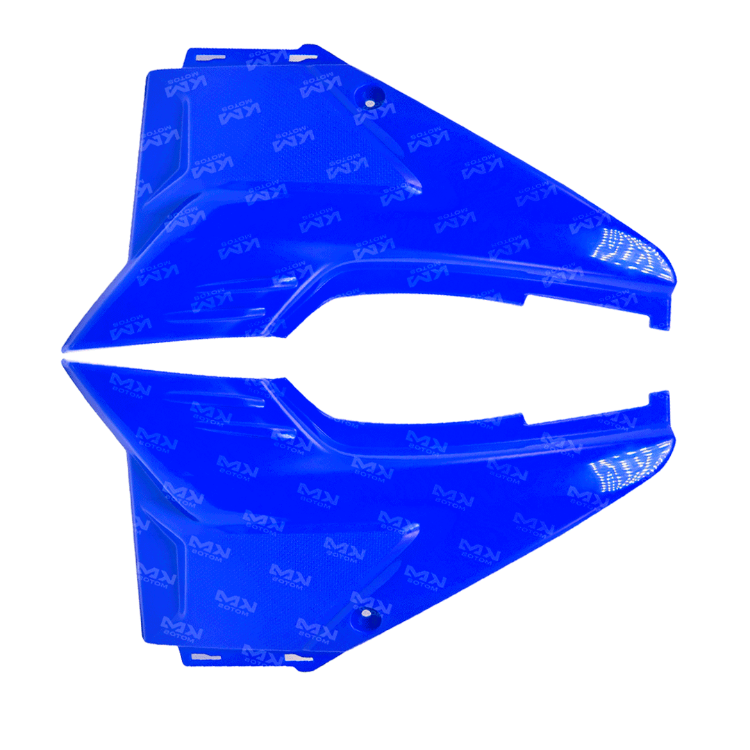 TAPADERAS LATERALES ZX150L AZUL - KMMOTOSHN