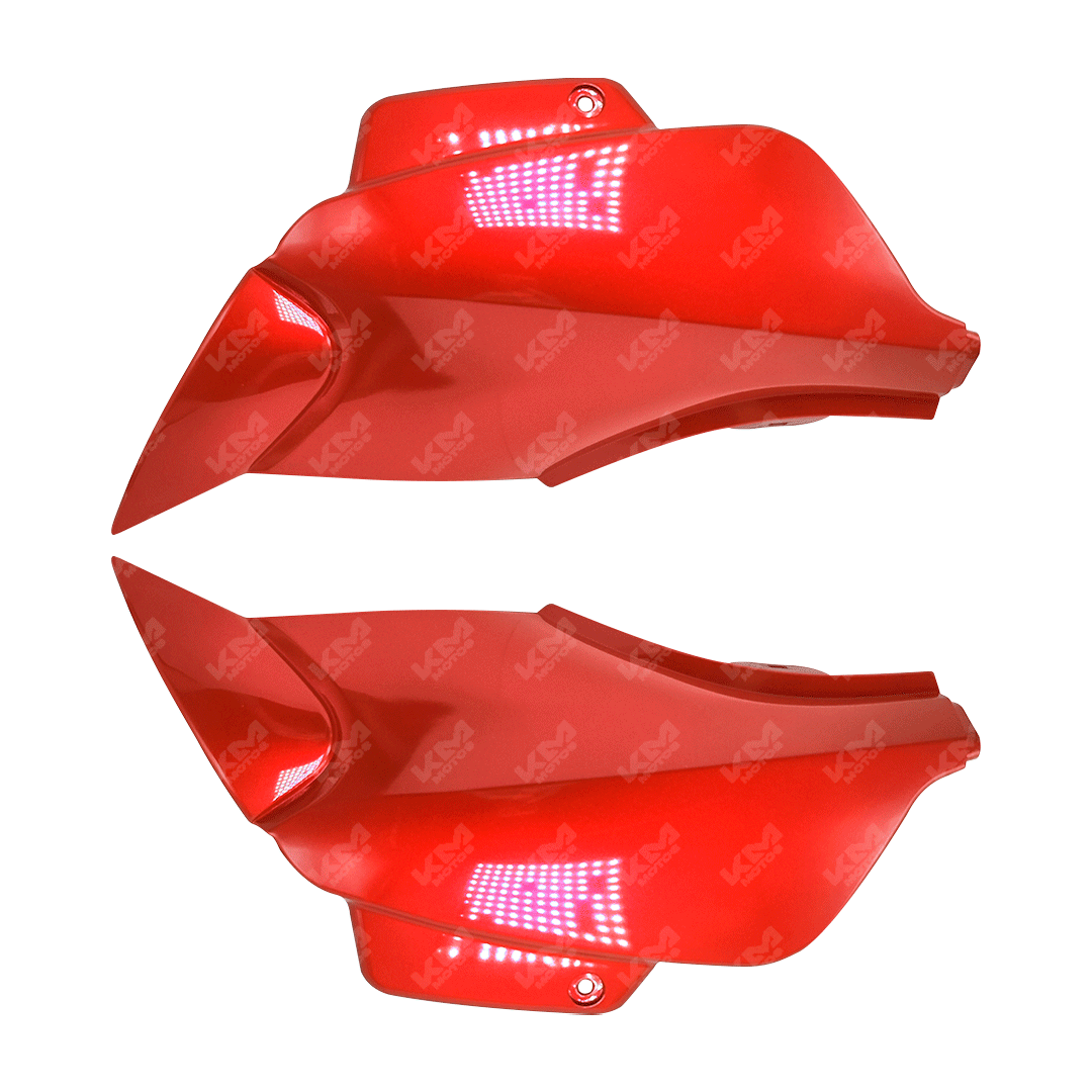 TAPADERAS LATERALES FT150 ROJO - KMMOTOSHN