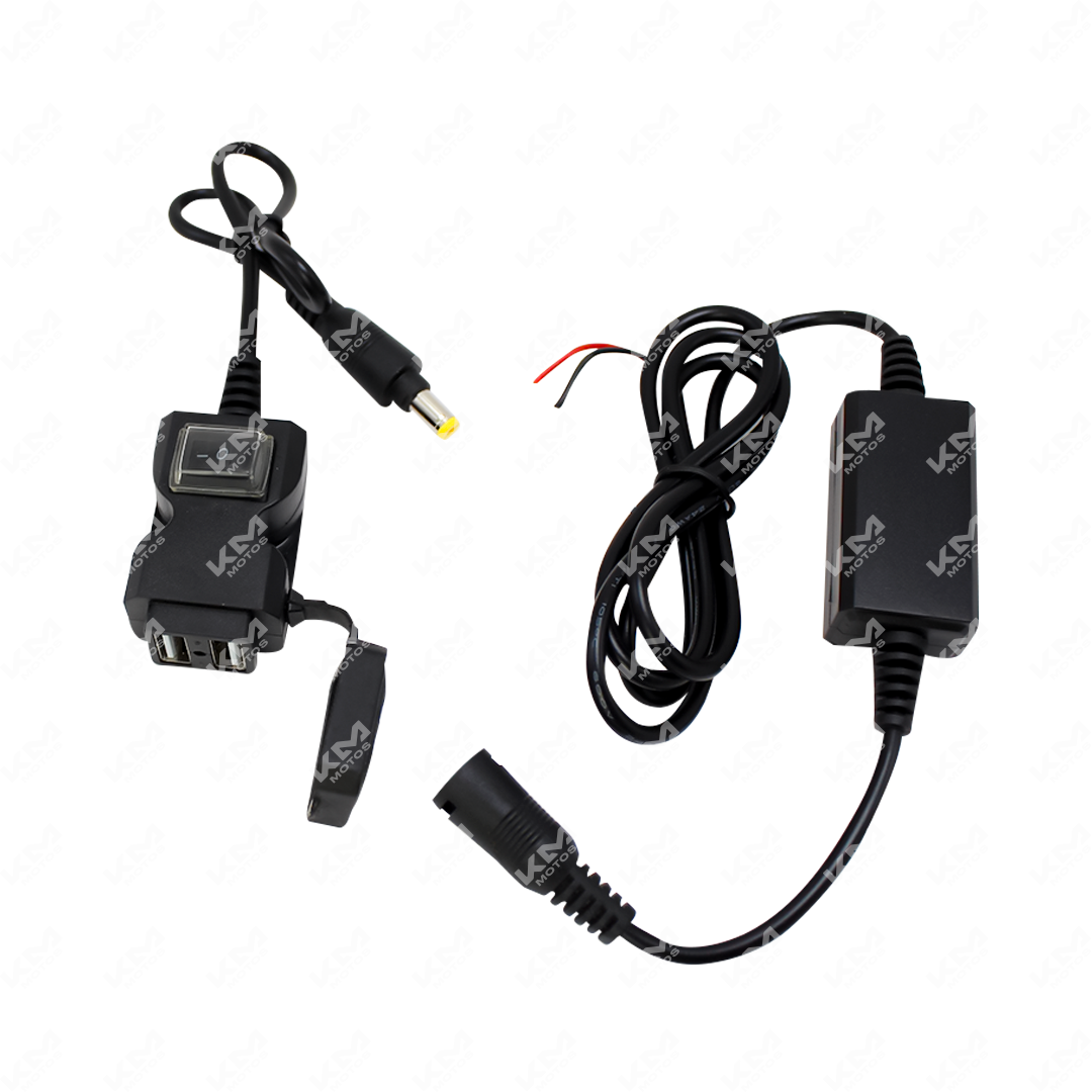 CARGADOR USB DOBLE PARA MOTOS KMS
