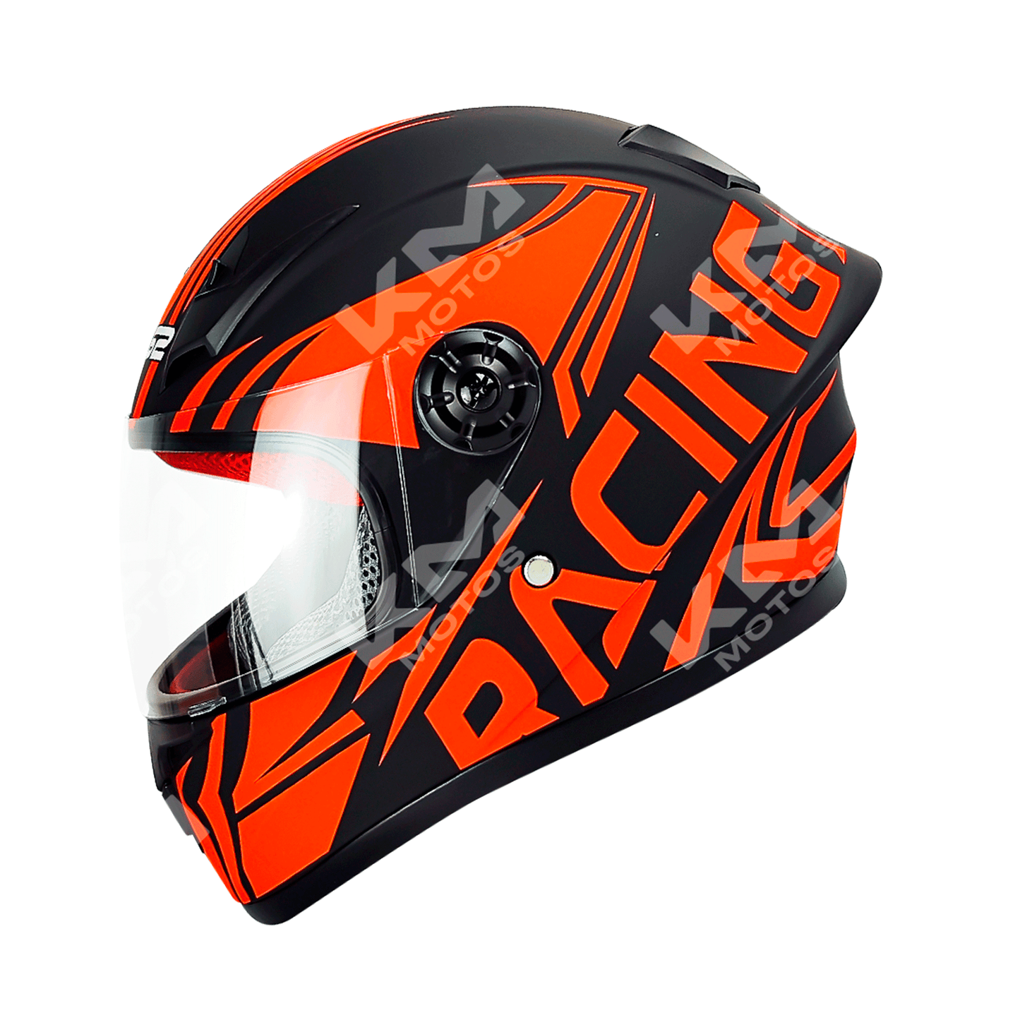 Casco Cerrado Para Niño BRT Plus Negro/Anaranjado WLT506 ABS HS2 "XL" - KMMOTOSHN