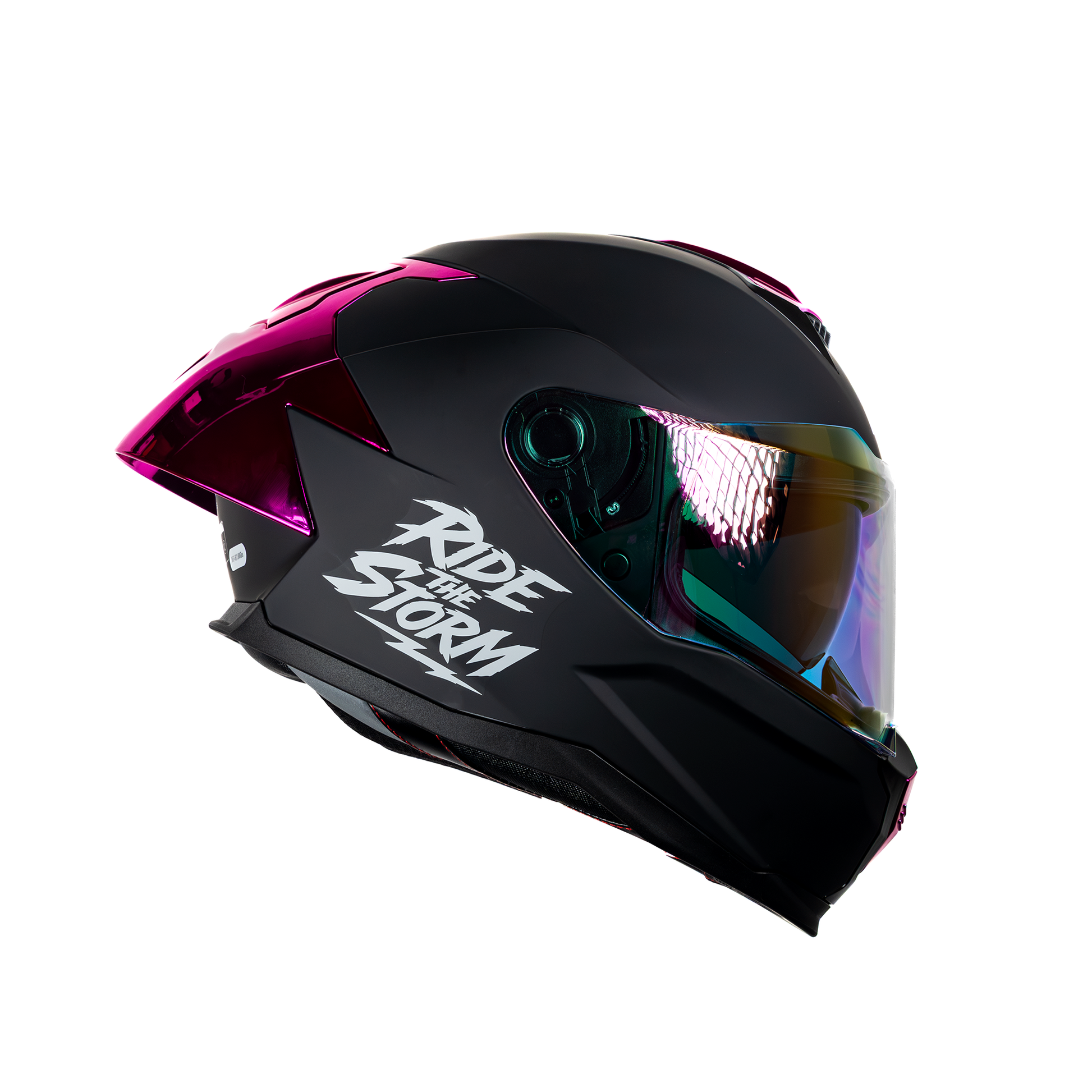 Casco integral HS2 Ride the Storm ZL-616 HS2 con visera rosada fotocromática, vista lateral derecha, tamaño XXL, homologado ECE/DOT.
