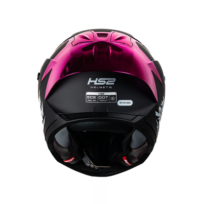 Casco integral HS2 Ride the Storm ZL-616 HS2 con visera rosa fotocromática trasera, tamaño XXL, ECE/DOT para motocicleta