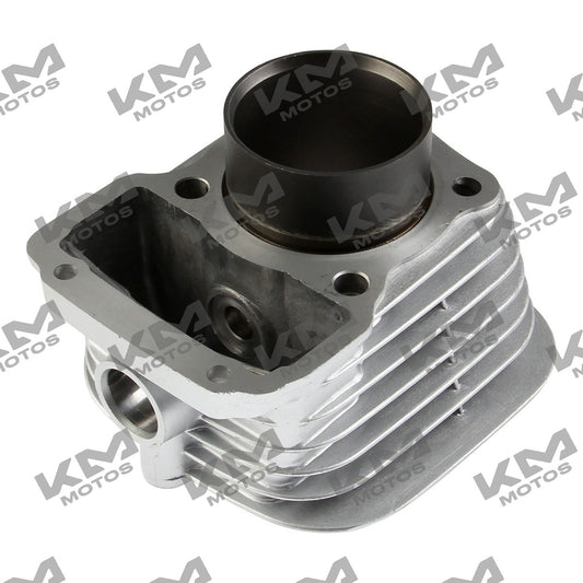 Cilindro gris para motor Italika DM125 CG125, componente original de sistema de motor, con detalles visibles en la imagen.